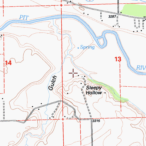 Topographic Map of Sleepy Hollow, CA