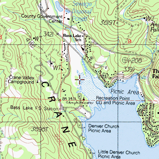 Topographic Map of Slide Creek, CA