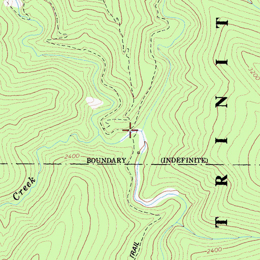 Topographic Map of Slide Creek, CA