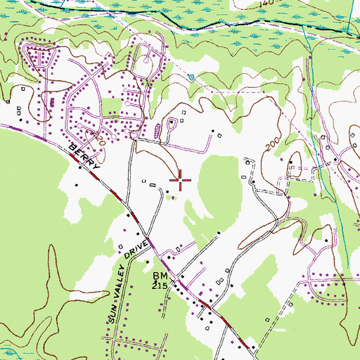 Topographic Map of Greensward Turf Farm, MD