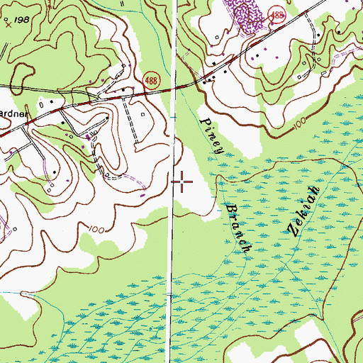 Topographic Map of Timbuktu Arabian Horse Farm, MD