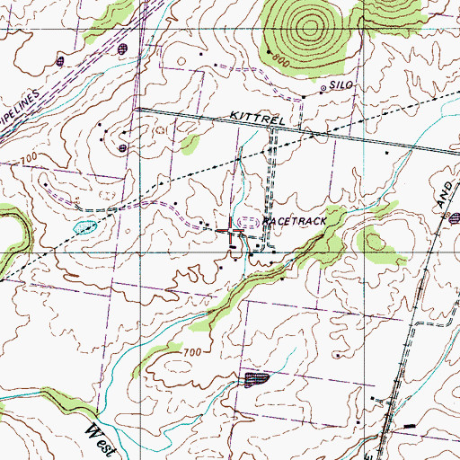 Topographic Map of Warioto Farms, TN