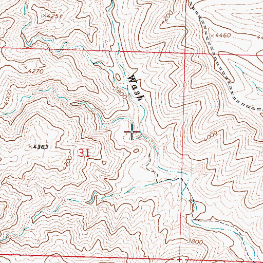 Topographic Map of Cedar Wash, AZ