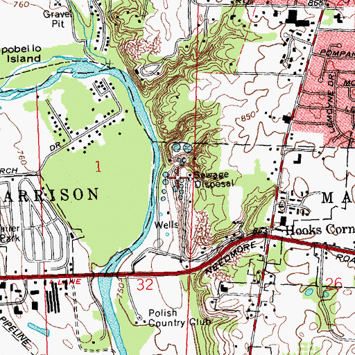Topographic Map of North Regional Wastewater Treatment Plant, OH