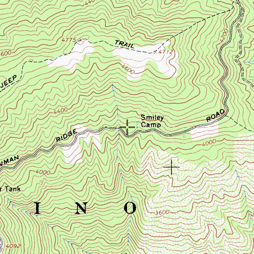 Topographic Map of Smiley Camp, CA