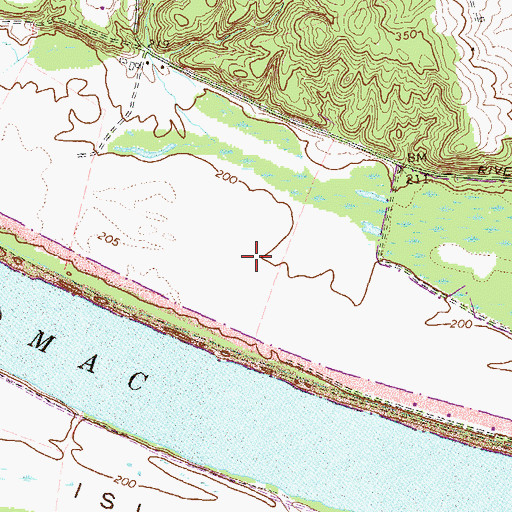 Topographic Map of Summit Hall Turf Farm, MD