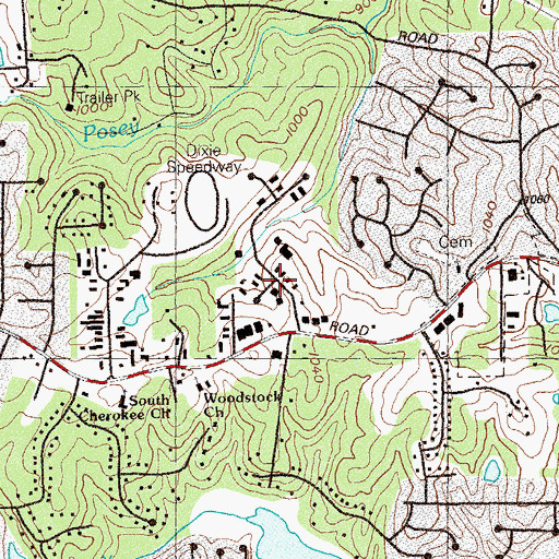 Topographic Map of Empowerment Tabernacle Christian Church, GA