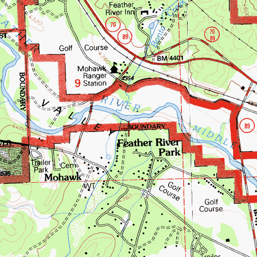 Topographic Map of Smith Creek, CA