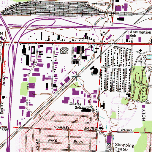 Topographic Map of Colleda Branch Big Creek, OH