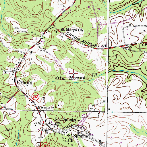 Topographic Map of Flying Change Farm, MD