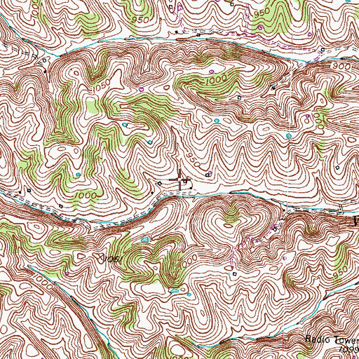 Topographic Map of Gregory Burying Ground, KY