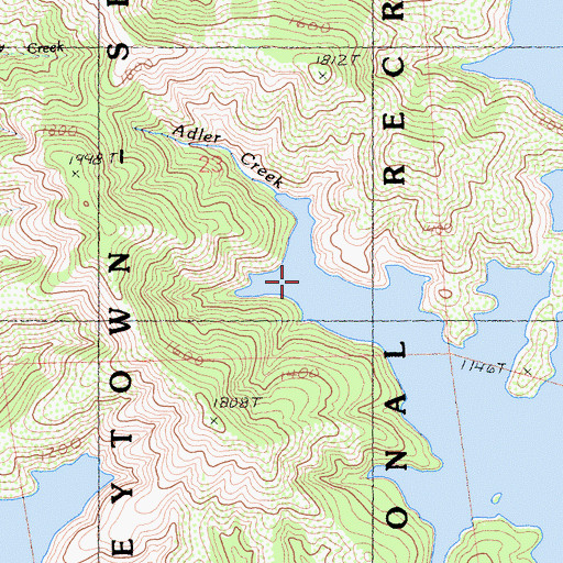 Topographic Map of Adler Creek, CA