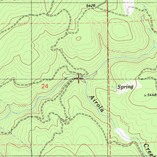 Topographic Map of Airola Creek, CA