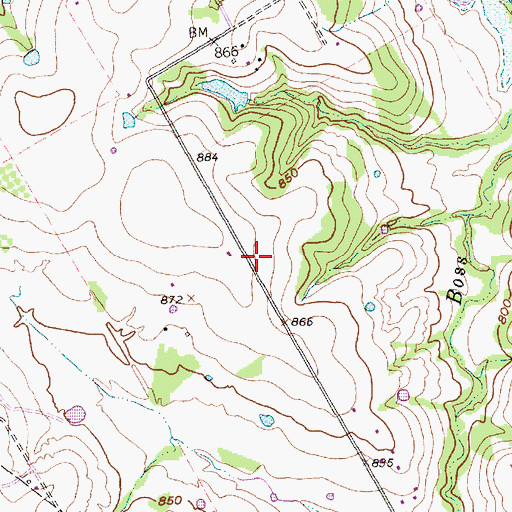 Topographic Map of City of Coyote Flats, TX
