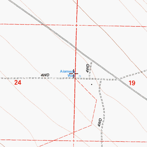 Topographic Map of Alameda Well, CA