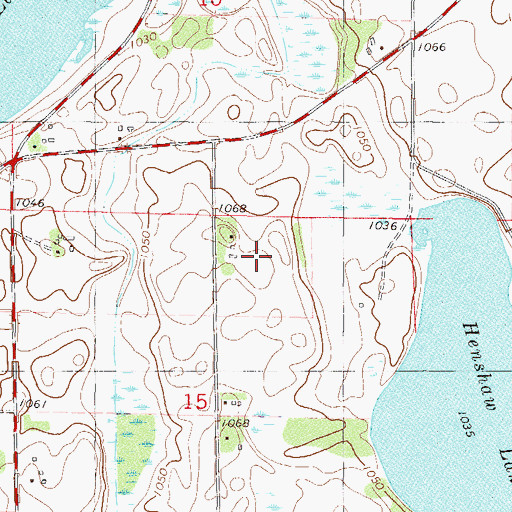 Topographic Map of Breezy Hills, MN