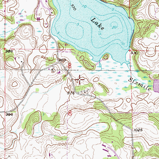 Topographic Map of Deardorff Orchards, MN