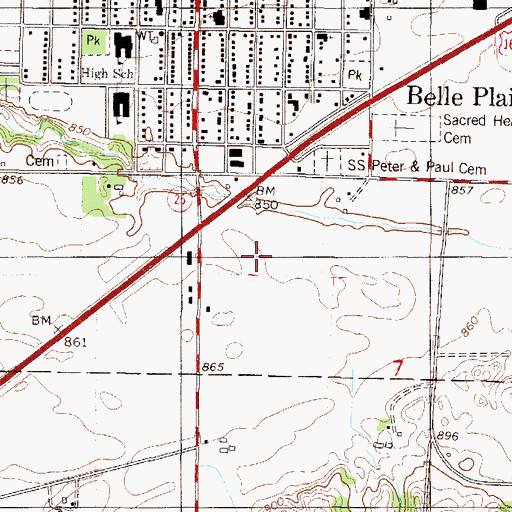 Topographic Map of Emma Krumbee's Apple Orchard, MN