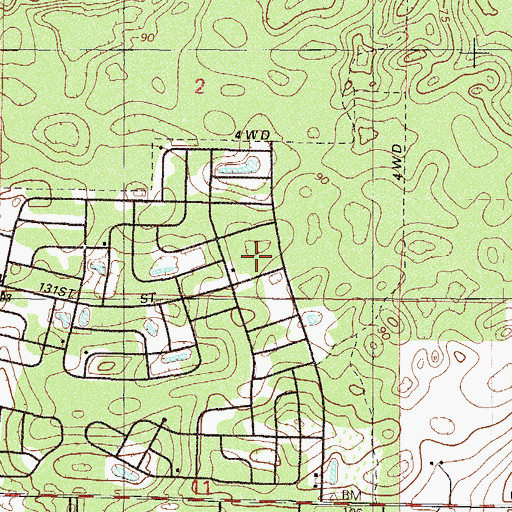 Topographic Map of Hebron Evangelical Church, FL