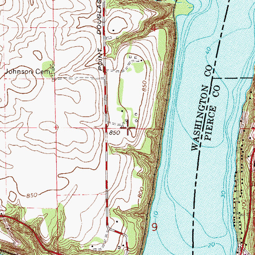 Topographic Map of Fischer's Croix Farm Orchard, MN
