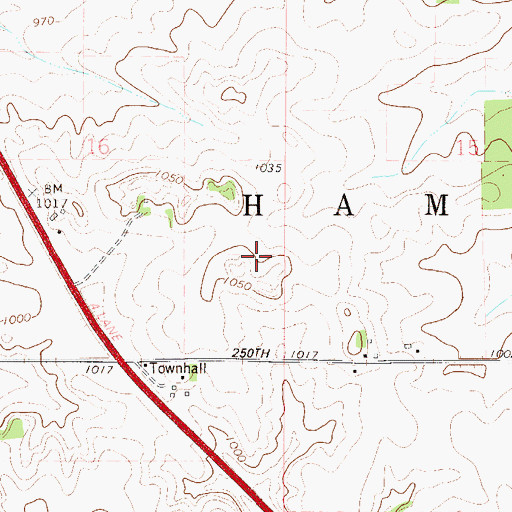Topographic Map of Sunshine Orchard, MN