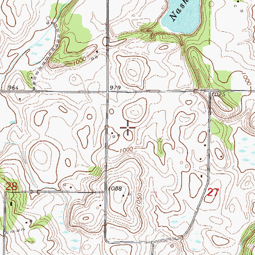 Topographic Map of Sweetland Orchard, MN
