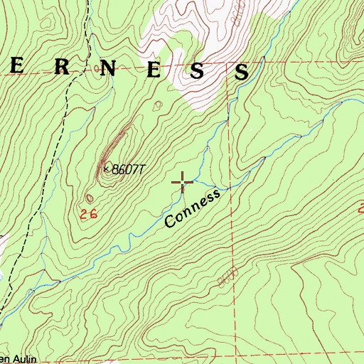 Topographic Map of Alkali Creek, CA