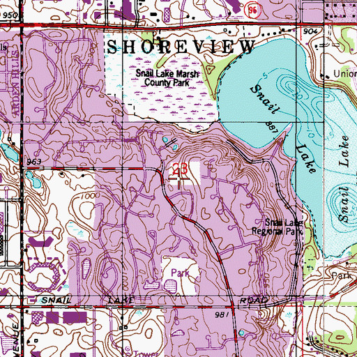 Topographic Map of Victoria Valley Orchard, MN