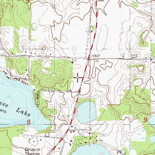 Topographic Map of Woods Edge Apples, MN