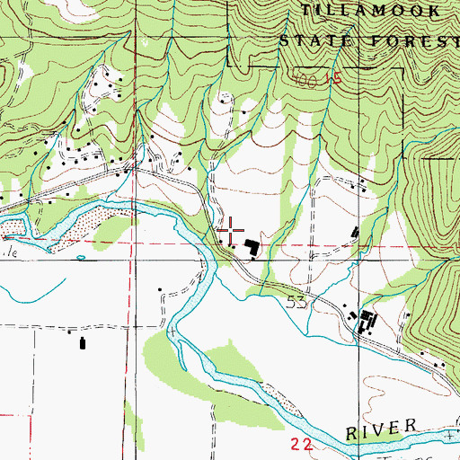 Topographic Map of Mountain Vista Dairy, OR