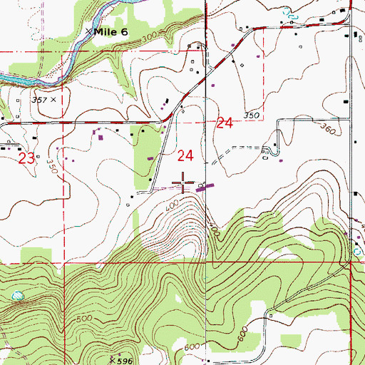 Topographic Map of Fir Ridge Holstein Farm, OR