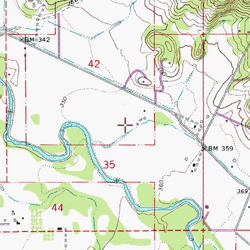Topographic Map of Gourley Dairy, OR