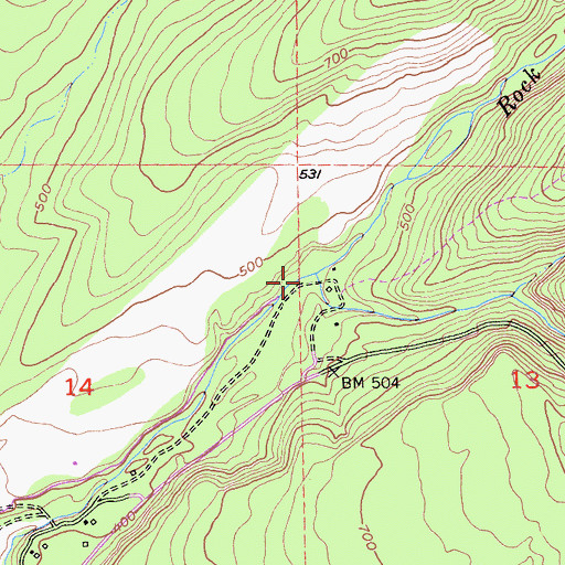 Topographic Map of Anderson Fork, CA