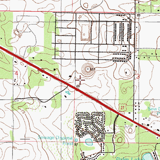 Topographic Map of Shops At Foxwood, FL