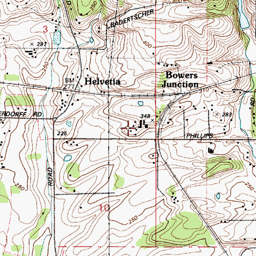 Topographic Map of Mussbaumer Dairy, OR