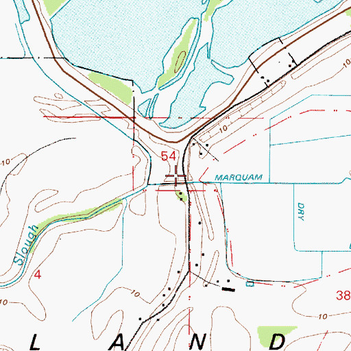 Topographic Map of Vetsch Dairy Farm, OR