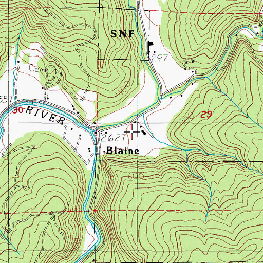 Topographic Map of Moon Meadow Dairy, OR