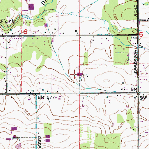 Topographic Map of Cloud Cap Farms, OR