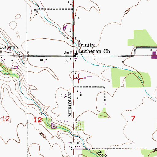 Topographic Map of Goschie Farms, OR