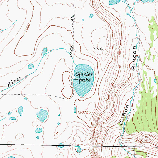 Topographic Map of Glacier Lake, CO