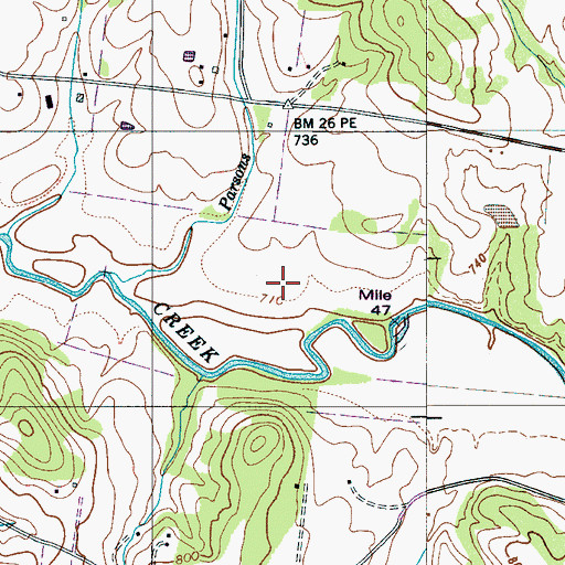 Topographic Map of Everbright Cemetery, TN