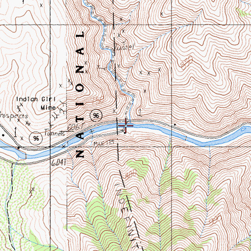 Topographic Map of Ash Creek, CA