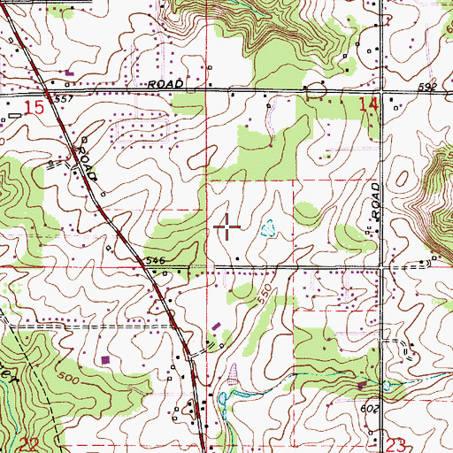 Topographic Map of Albeke Farms, OR
