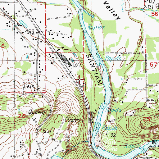 Topographic Map of Antique Apple Orchard, OR
