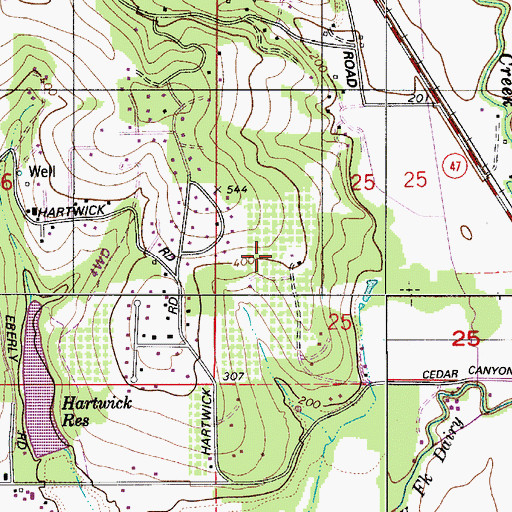 Topographic Map of Bays Farm, OR