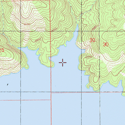 Topographic Map of Azelle Creek, CA