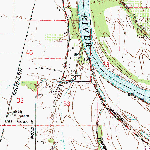 Topographic Map of First Fruits Farm, OR