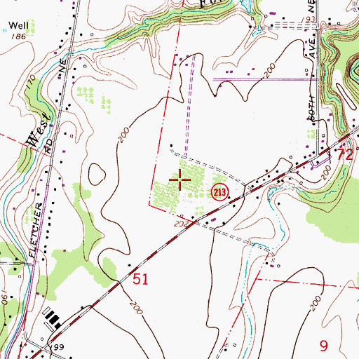Topographic Map of Haury Farms, OR