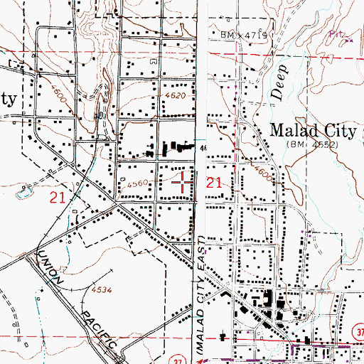 Topographic Map of Malad Precinct, ID