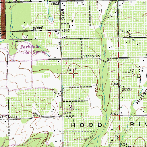 Topographic Map of Kiyokawa Family Orchards, OR